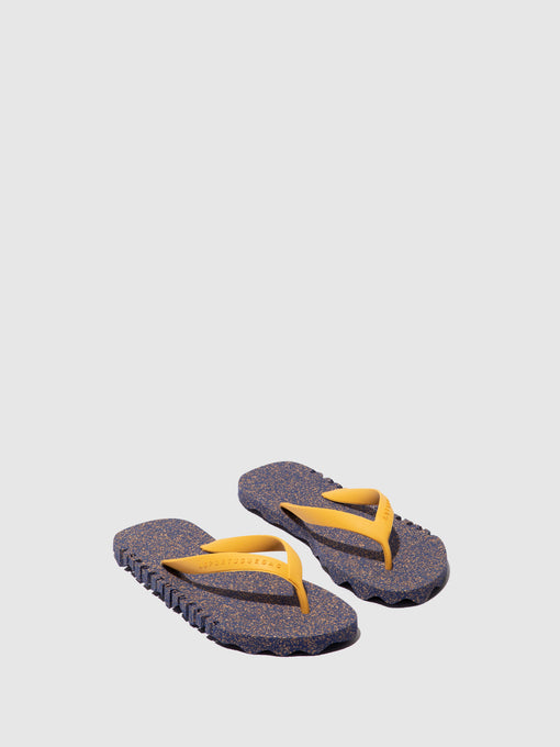 Asportuguesas Bumpy Varvastossut Blue & Yellow Strap - Naisten Beach Varvastossut ASPP018843FI Sininen